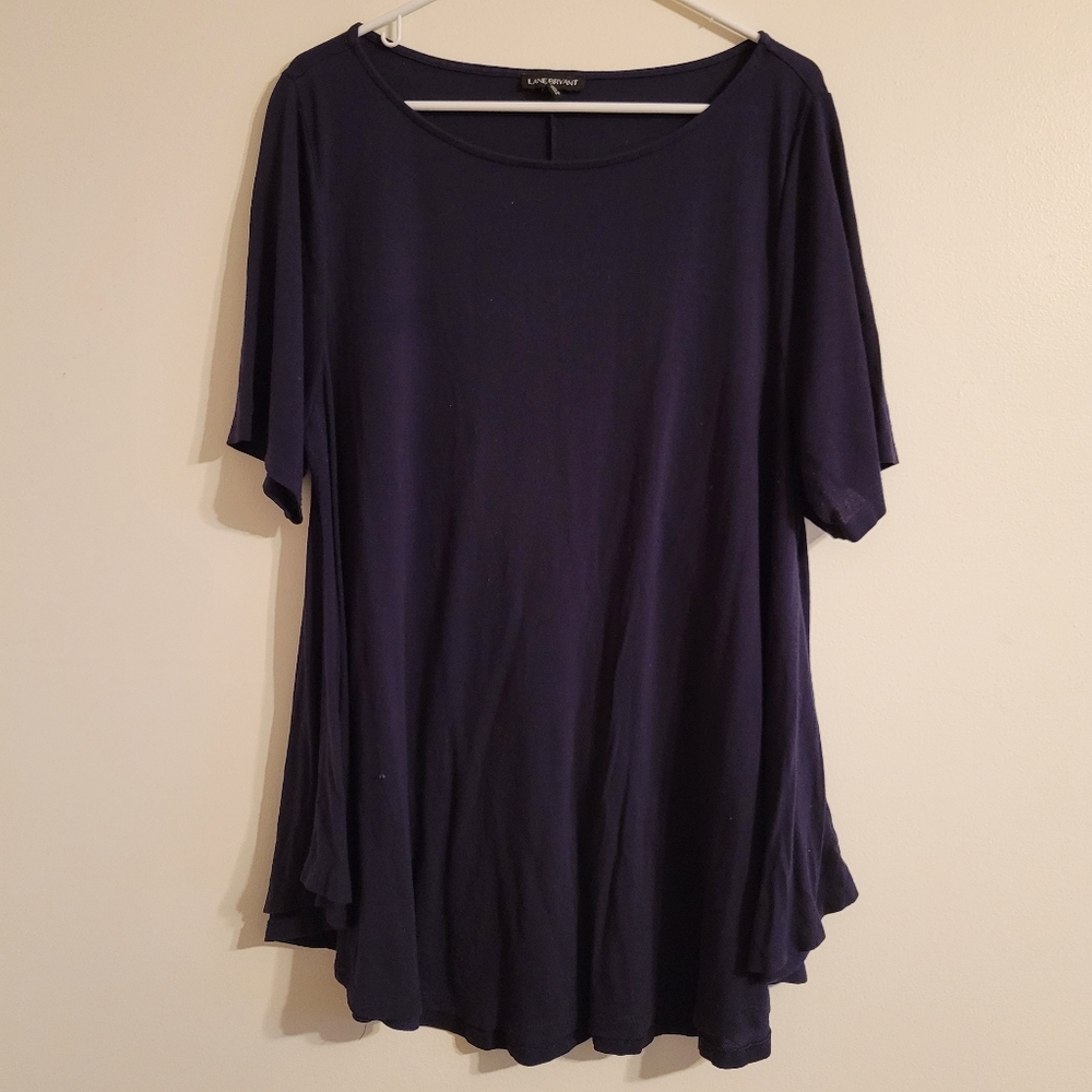 Lane Bryant Navy Blue Swing Tee Tunic Size 18/20
